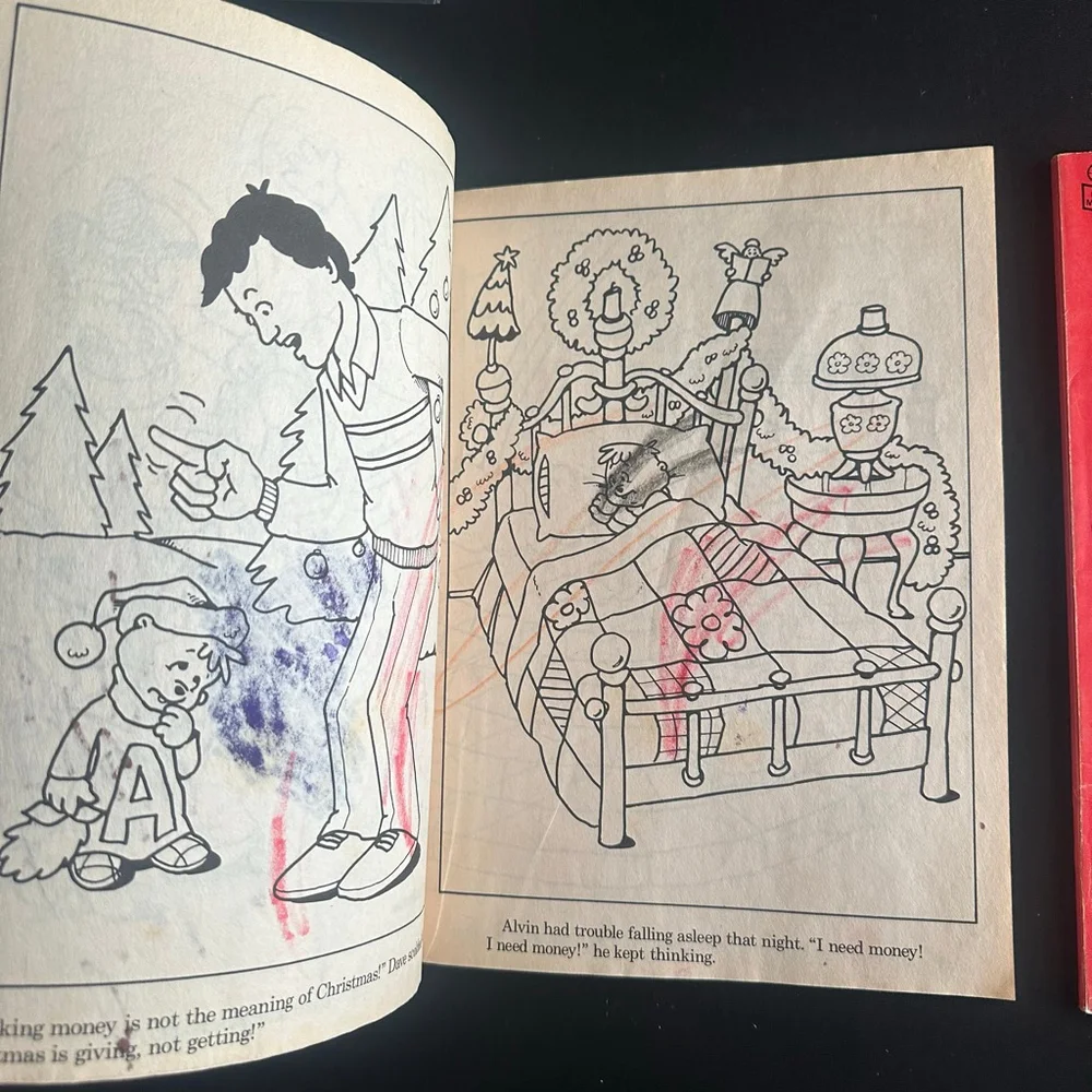Happy House Christmas Coloring Books 80’s movie prop